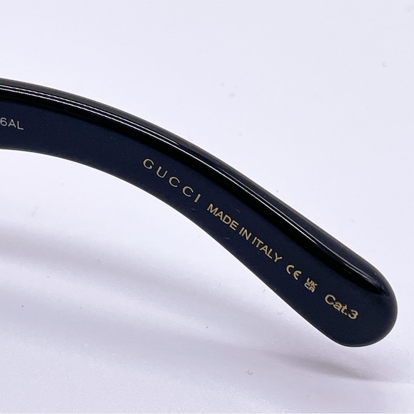 NEW GUCCI GG1403S 001 BLACK UNISEX SQUARE SUNGLASSES - Picture 8 of 11